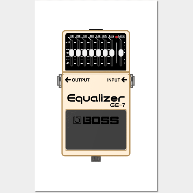 Boss GE-7 Equalizer Guitar Effect Pedal Wall Art by conform